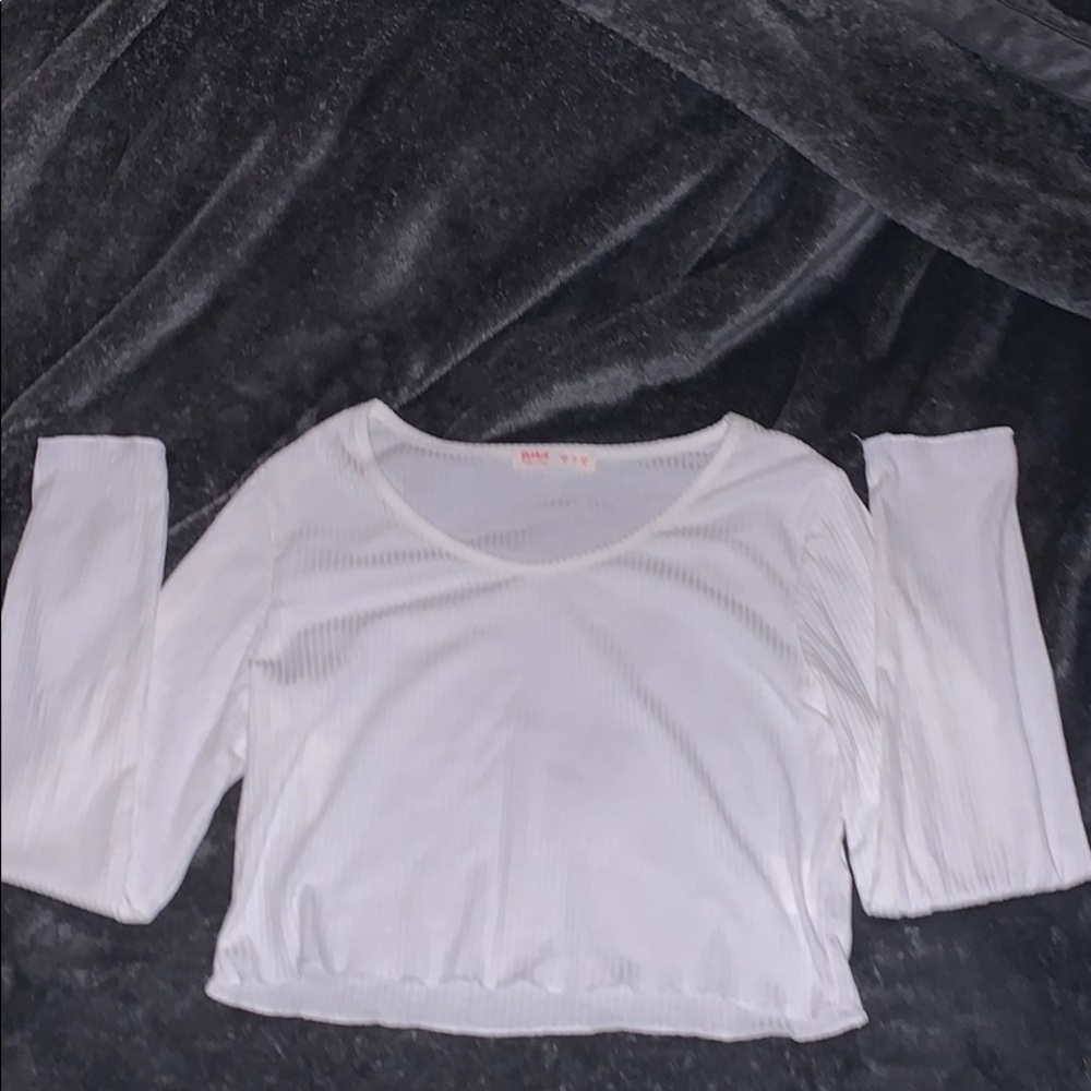 White cropped long sleeve!